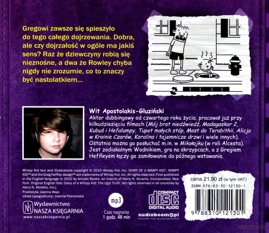 Dziennik Cwaniaczka Przykra Prawda (twarda) - Jeff Kinney [AUDIOBOOK] [CD-MP3]