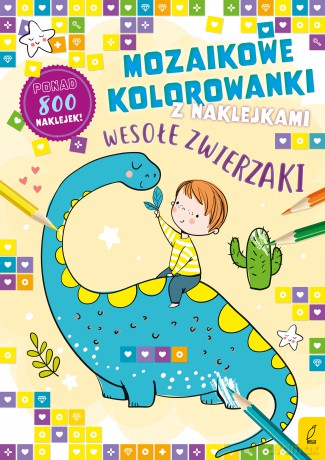 Wesołe zwierzaki. Mozaikowe kolorowanki [KSIĄŻKA]