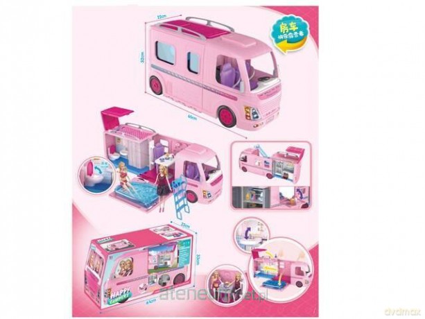 Auto kamper dla lalki 30 cm z basenem