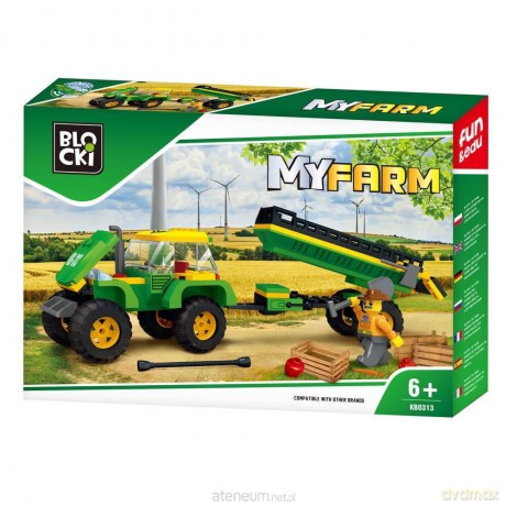 Blocki MyFarm Traktor z przyczepą [KLOCKI]