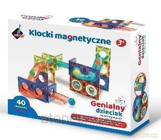 Genialny dzieciak. magnetyczne 40 el. [KLOCKI]