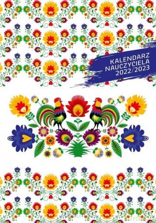 Kalendarz nauczyciela A5 2022/2023 tygodniowy PCV Folk [KALENDARZ]
