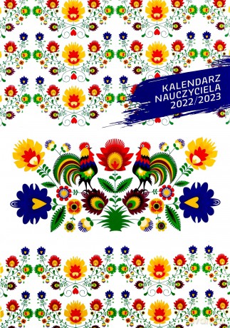 Kalendarz nauczyciela A5 2022/2023 tygodniowy PCV Folk [KALENDARZ]