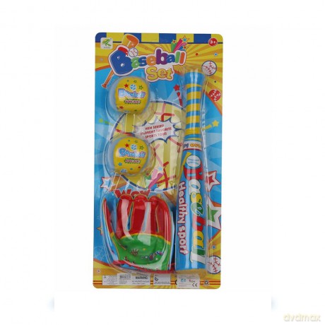 Kij bejsbolowy miękki 42 cm + akcesoria