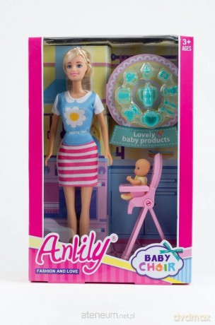 Lalka Anlily z krzesłem dla dziecka 29cm