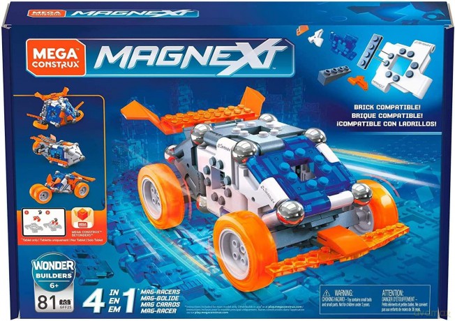 Mega Construx Magnext 4w1 Wyścigówka [KLOCKI]
