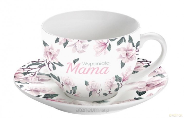 Pink Filiżanka ze spodkiem dla Mamy