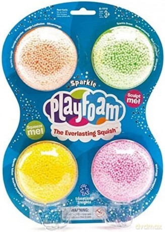 Playfoam. Masa piankowa z brokatem, modelina 4 kol
