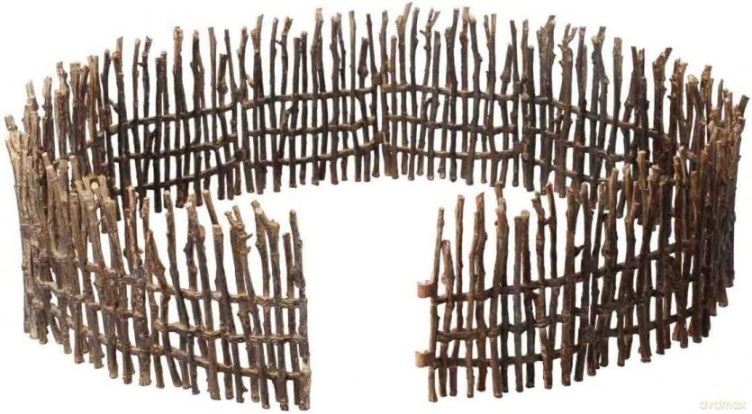 Zestaw drewniane ogrodzenie brązowe [FIGURKA]