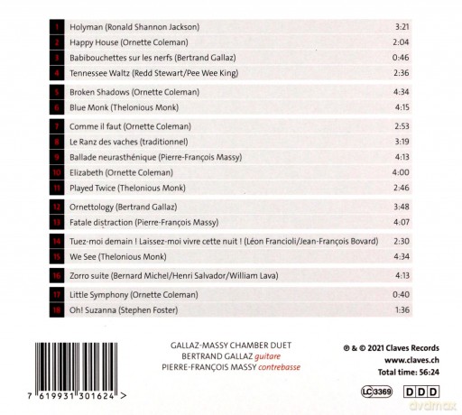 Gallaz-Massy Chamber Duet: Comme Il Faut [CD]