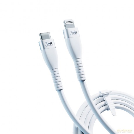 Kabel 3mk Hyper Silicone Cable Type-C to Lightning 20W 3A White