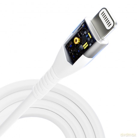 Kabel 3mk Hyper Silicone Cable Type-C to Lightning 20W 3A White