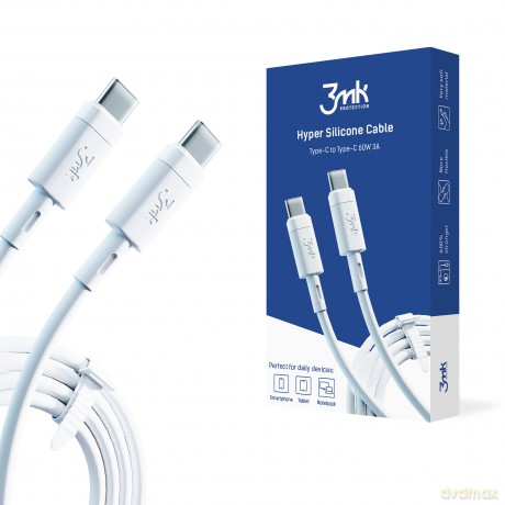 Kabel 3mk Hyper Silicone Cable Type-C to Type-C 60W 3A