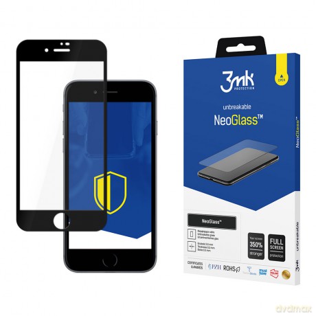 Apple iPhone 7/8 Plus Black - 3mk NeoGlass szkło hartowane