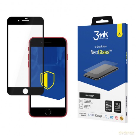 Apple iPhone 7/8/SE 2020/2022 Black - 3mk NeoGlass szkło hartowane