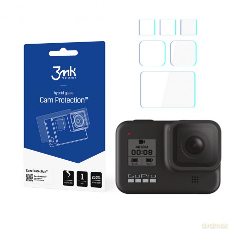 GoPro HERO 8 Black - 3mk szkło hybrydowe