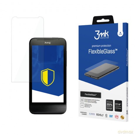 HTC One V - 3mk szkło hybrydowe