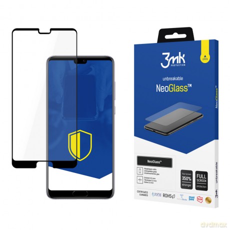 Huawei P20 Black - 3mk NeoGlass szkło hartowane