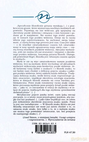 Filozofia Znaku - Josef Simon [KSIĄŻKA]