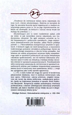 Doświadczenie Estetyczne - Rudiger Bubner [KSIĄŻKA]