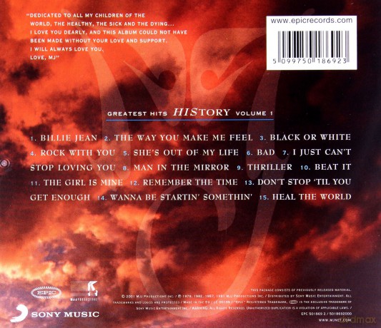 Michael Jackson: Michael Jackson Greatest Hits History Volume I [CD]