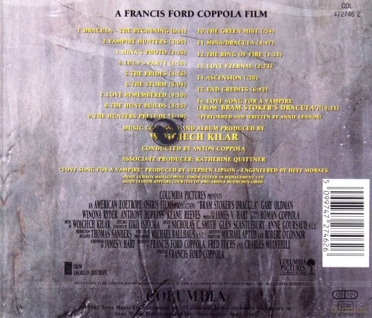 Dracula Bram Stoker's soundtrack [CD]