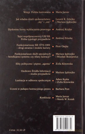 Naznaczeni I Napiętnowani O Wykluczeniu Politycznym (twarda) - Maria Jarosz [KSIĄŻKA]