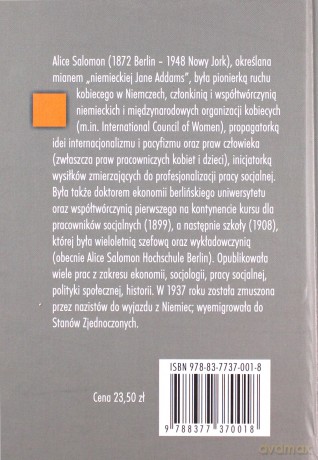 Alice Salomon Szkic O Życiu I Dziełach (twarda) - Agnieszka Kołodziej-Durnaś [KSIĄŻKA]