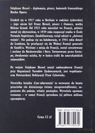 Czas oburzenia! - Stéphane Hessel [KSIĄŻKA]
