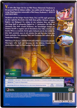 Pocahontas II: Podróż do Nowego Świata (Disney) [DVD]