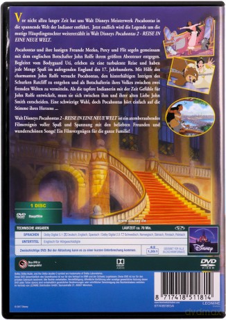 Pocahontas II: Podróż do Nowego Świata (Disney) [DVD]