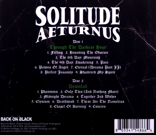 Solitude Aeturnus: Through The Darkest Hour Downfall [2CD]