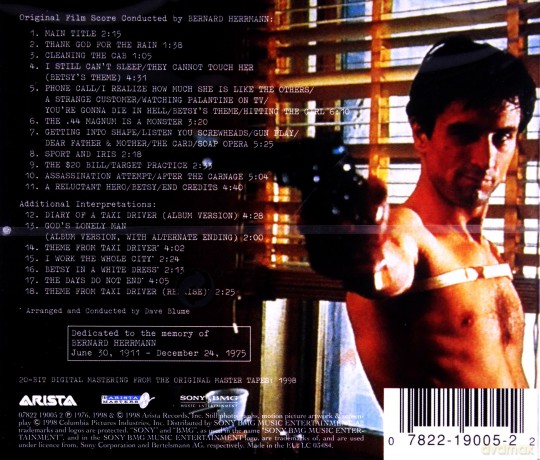 Taxi Driver soundtrack (Taksówkarz) [CD]