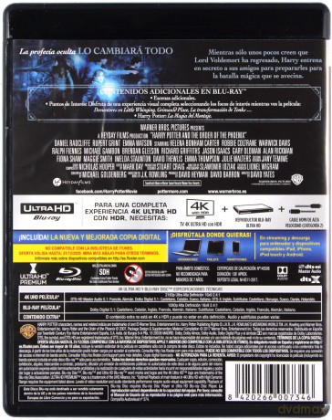 Harry Potter i Zakon Feniksa [Blu-Ray 4K]+[Blu-Ray]