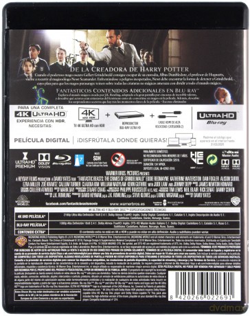 Fantastic Beasts: The Crimes of Grindelwald (Fantastyczne zwierzęta: Zbrodnie Grindelwalda) [Blu-Ray 4K]+[2xBlu-Ray]