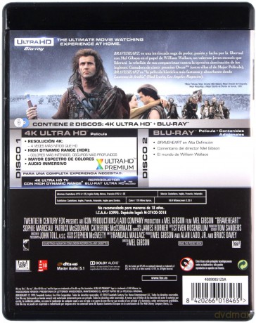 Braveheart - Waleczne Serce [Blu-Ray 4K]+[Blu-Ray]