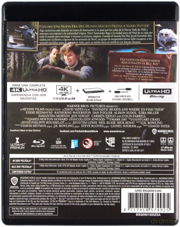 Fantastic Beasts and Where to Find Them (Fantastyczne zwierzęta i jak je znaleźć) [Blu-Ray 4K]+[Blu-Ray]