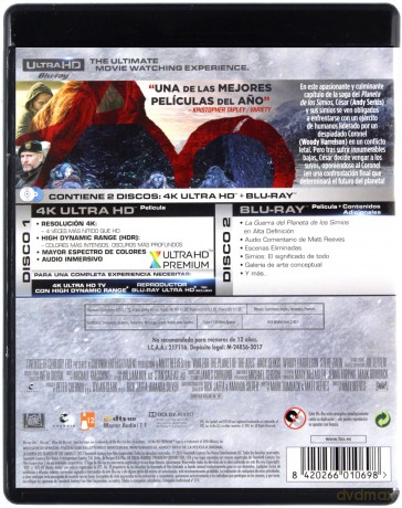 Wojna o planetę małp [Blu-Ray 4K]+[Blu-Ray]