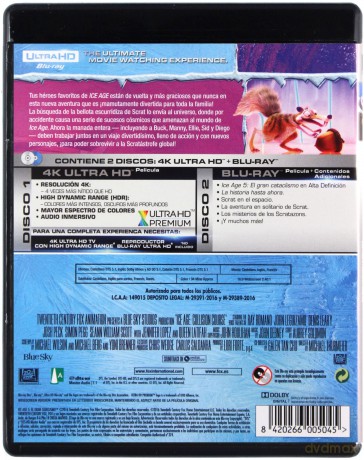 Ice Age: Collision Course (Epoka lodowcowa 5: Mocne uderzenie) [Blu-Ray 4K]+[Blu-Ray]