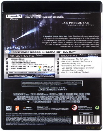 Prometheus (Prometeusz) [Blu-Ray 4K]+[Blu-Ray]
