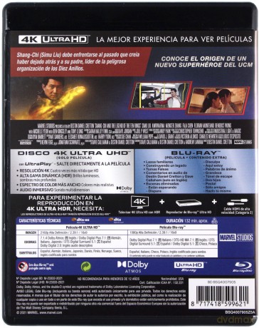 Shang-Chi and the Legend of the Ten Rings (Shang-Chi i legenda dziesięciu pierścieni) [Blu-Ray 4K]+[Blu-Ray]