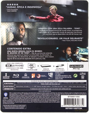Tenet (steelbook) [Blu-Ray 4K]+[2xBlu-Ray]