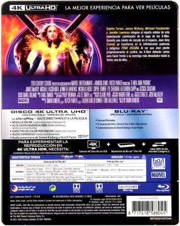 X-Men: Mroczna Phoenix (steelbook) [Blu-Ray 4K]+[Blu-Ray]