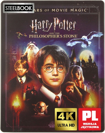 Harry Potter i Kamień Filozoficzny (steelbook) [Blu-Ray 4K]+[2xBlu-Ray]