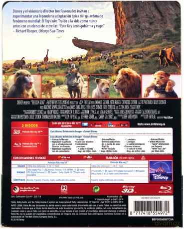 The Lion King (Król Lew) (Disney) (steelbook) [Blu-Ray 3D]+[Blu-Ray]