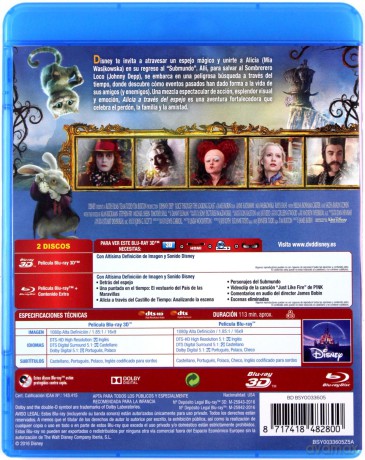 Alicja po Drugiej Stronie Lustra [Blu-Ray 3D]+[Blu-Ray]