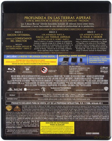 The Hobbit: The Desolation Of Smaug / Hobbit: Pustkowie Smauga) [3xBlu-Ray]