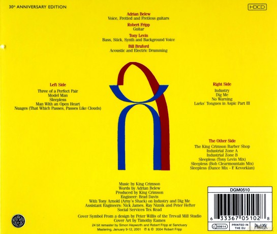 King Crimson: Three Of Perfect Pair [CD]