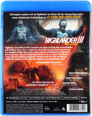 Highlander III: The Sorcerer (Nieśmiertelny III: Mag) [Blu-Ray]