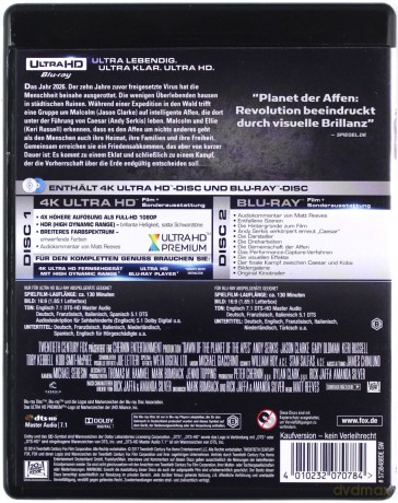 Science Fiction Collection 4K: Predator + Dawn of the Planet of the Apes + Rise of the Planet of the Apes  [3xBlu-Ray 4K]+[3xBlu-Ray]